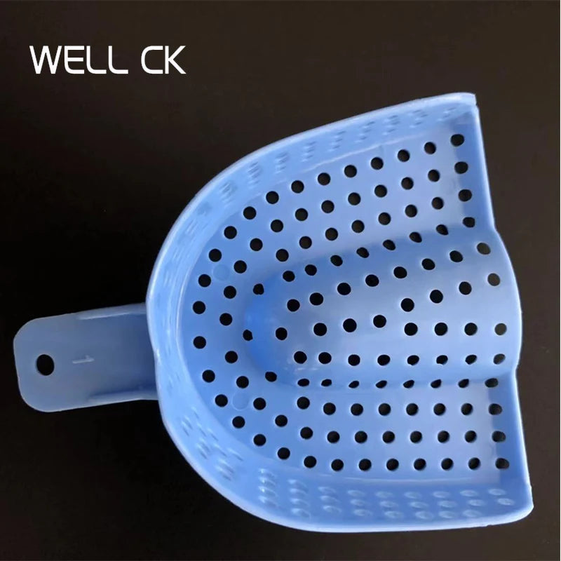 9Pcs/Set Blue Disposable  Dental Impression Trays Plastic Teeth Holders Denture Model Materials Oral Hygiene  Dentist Product