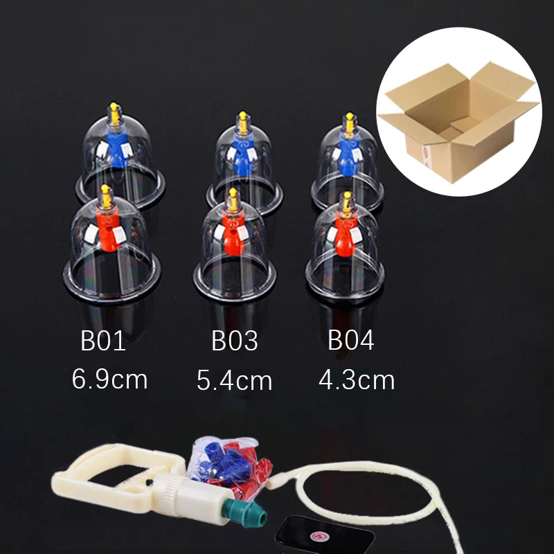 32/24/18/10/6 Cupping Therapy Set Vacuum Massage Tool Cupping Cup Massage Tool Set Ventosaterapia  Masaje Profissional Copo