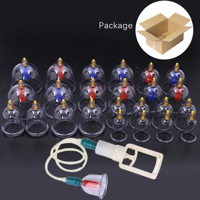 32/24/18/10/6 Cupping Therapy Set Vacuum Massage Tool Cupping Cup Massage Tool Set Ventosaterapia  Masaje Profissional Copo