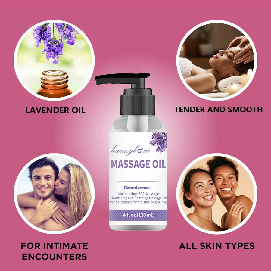 Lavender Massage Oil for Calming, Soothing and Relaxing Muscles Massage Oil for Massage Ideal Body Oil for Skin Moisturizing