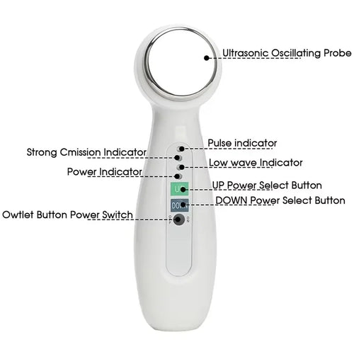 1Mhz Cavitation Ultrasonic Facial Cleaner Body Slimming Spa Skin Tightening Lifting Anti-Acne Wrinkle Removal Massager Beauty