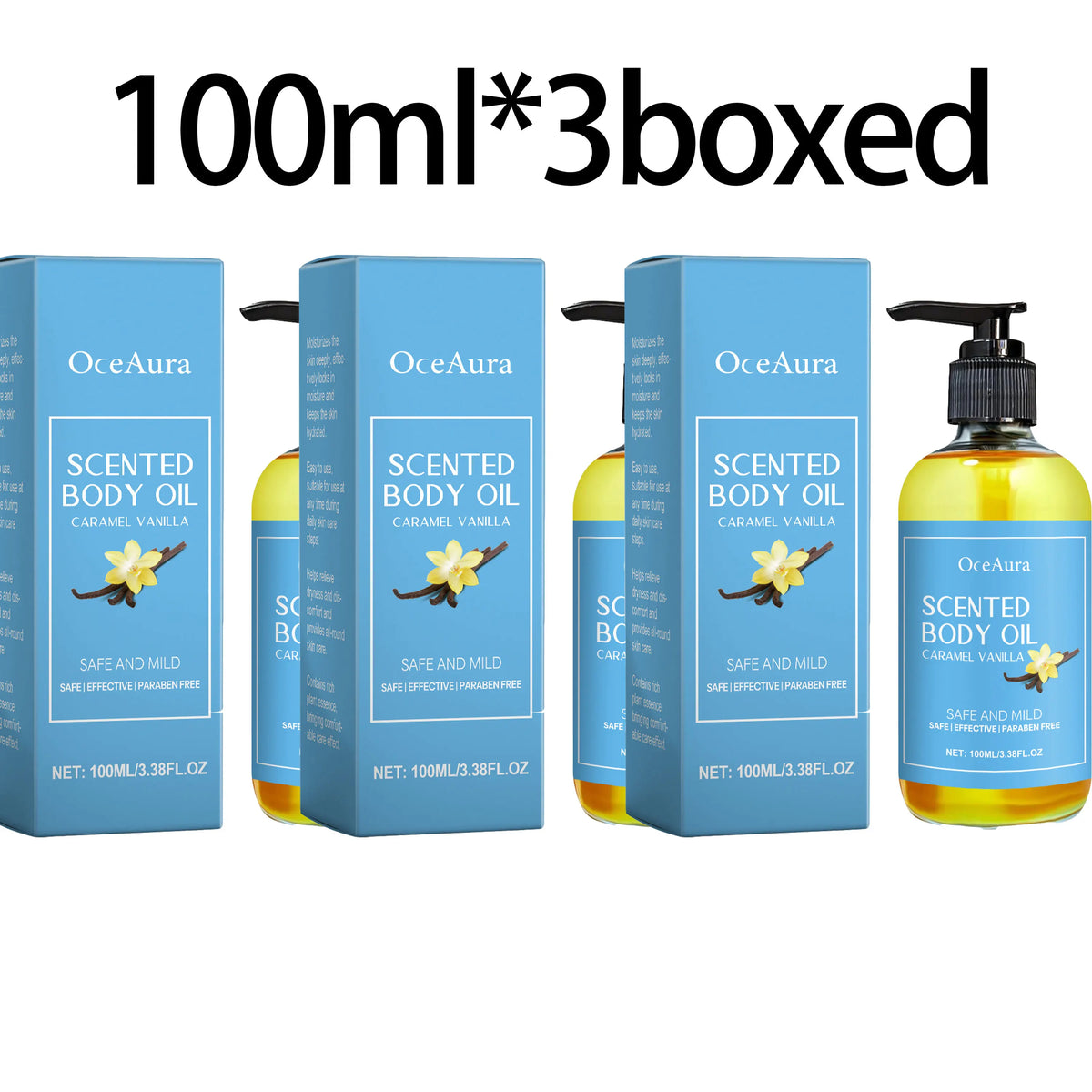 Caramel Vanilla Body Massage Oil Improve Moisturizing Relieve Stress Strengthen Nourishing Muscle Relaxing Body SPA Body Oils