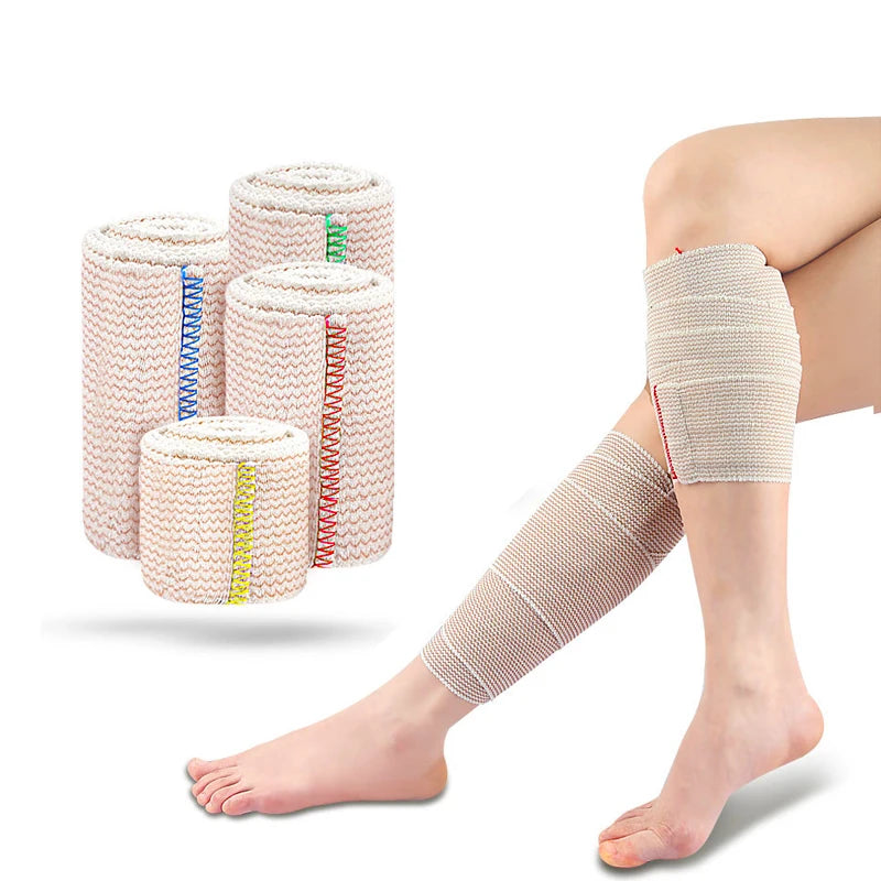 2Pack Elastic Bandage Wrap,Compression Wrap Bandage for Legs,Ankle,Knee,Tummy,Body,Lymphedema Wraps for Legs,Latex-Free
