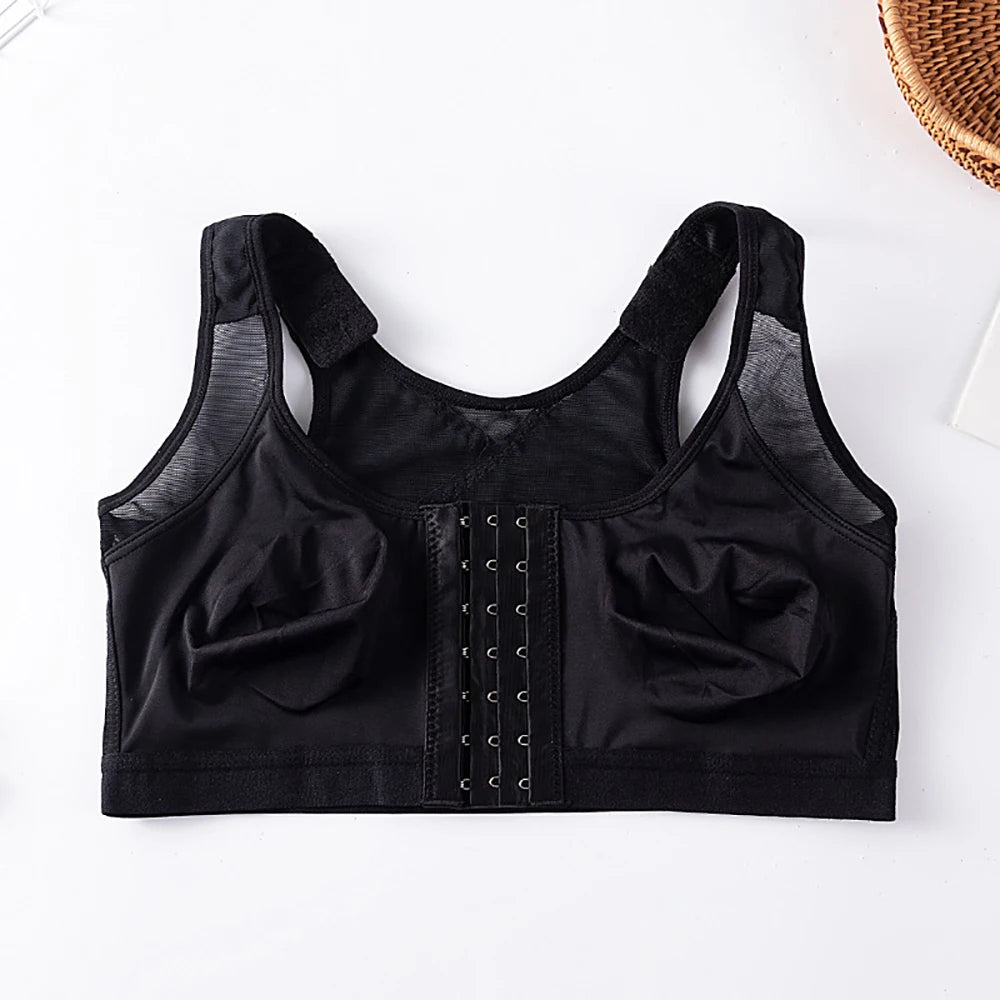Everyday Sports Bra For Women Post-operative Compression Bra Front Closure Bra Without Underwire Unlined Full Coverage Bra