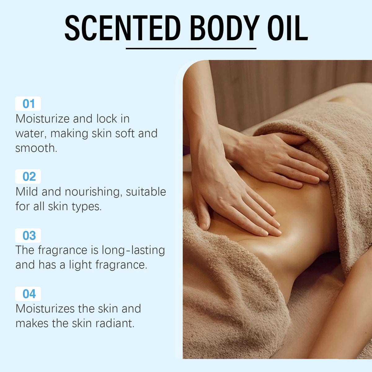 Caramel Vanilla Body Massage Oil Improve Moisturizing Relieve Stress Strengthen Nourishing Muscle Relaxing Body SPA Body Oils