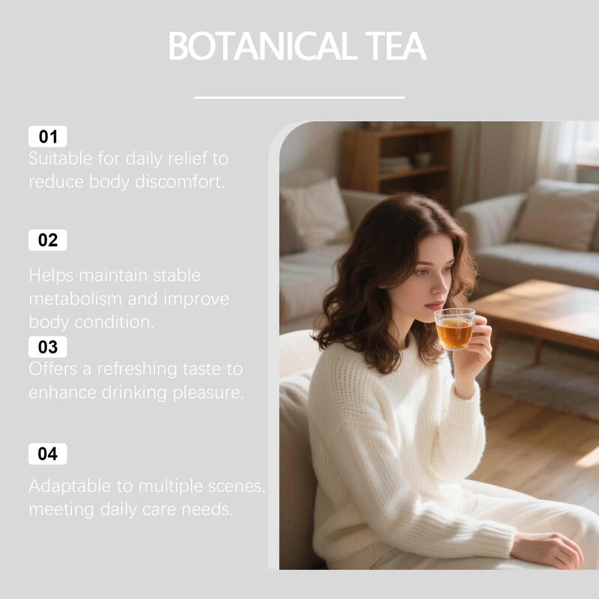 Natural Herbal Blend Tea Bags Gentle Formula Supports Skin Firmness & Body Toning Daily Wellness Portable Sachets For Body Care