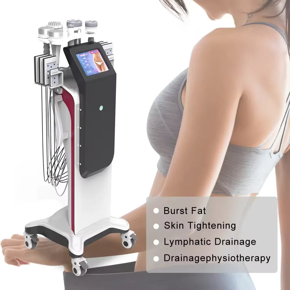 Professional Ultrasonic 10 in 1 40khz 80Khz Body Cavitation Machine with Rf Vacuum System Gslimmin Weight Loss