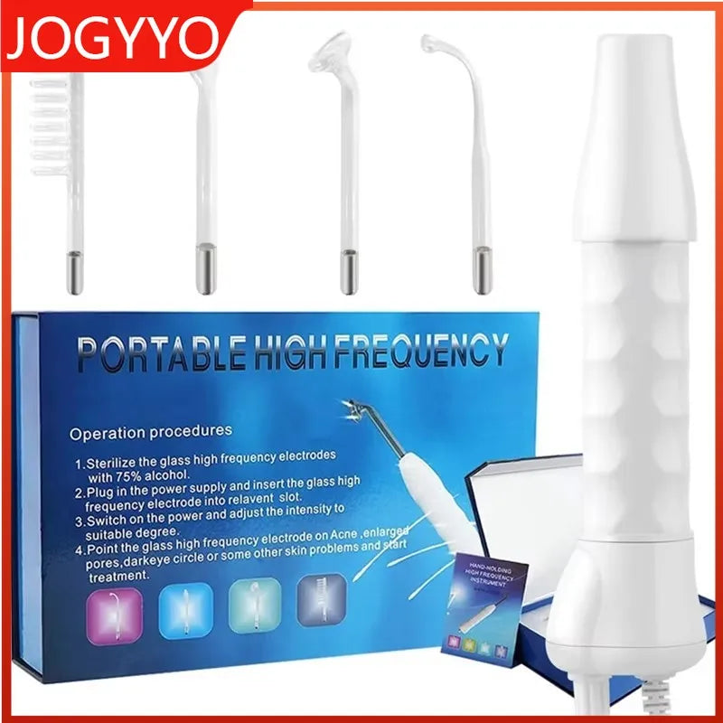 High Frequency Skin Therapy Wand Machine Portable Handheld for Acne Massage Skin Rejuvenation Tightening Wrinkle Reducing Tool