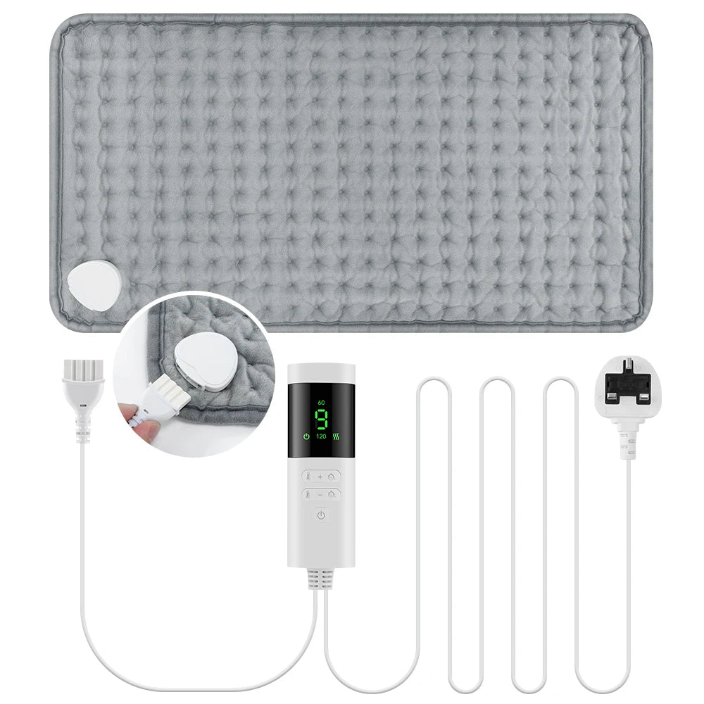 30*60cm Electric Heating Pads for Back Neck Shoulder Home Office Washable Winter Warm Blanket 4 Timer 9 Temperature Control