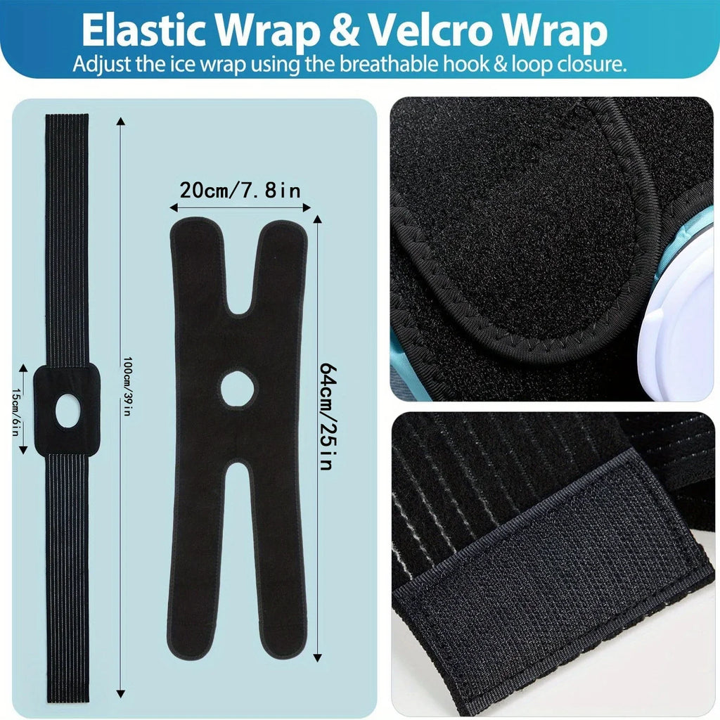 Ice Bag[6", 9" &11" ] Hot and Cold Reusable Ice Bag, Elastic Breathable Support Wrap，(for Hot Therapy is 50-60℃)