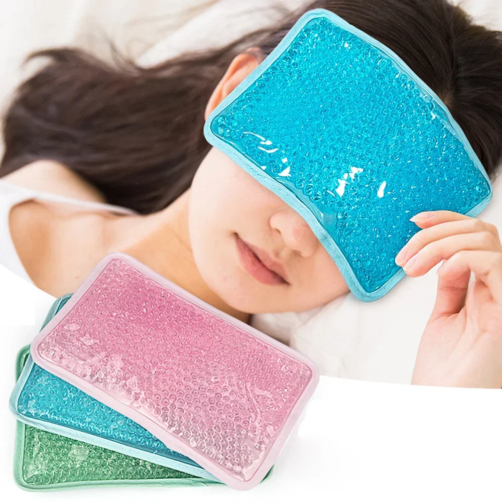 Cold & Hot Therapy Eye Mask Gel Ice Pack Reusable Cooling Eye Face Neck Hand Pads for Sports Injuries Face Massager