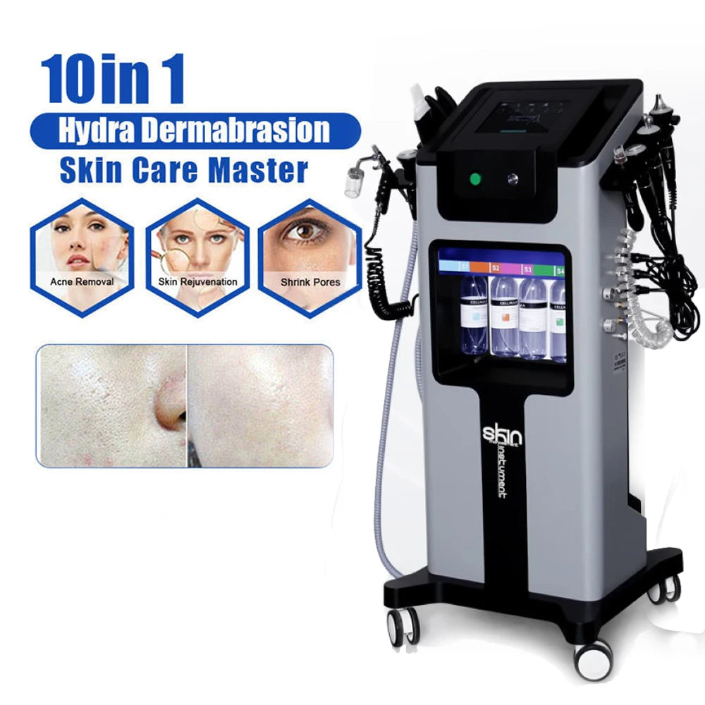 10 in 1 Hydro Dermabrasion Machine Face Lifting Facial Deep Cleaning Aqua Peeling Skin Rejuvenation Skin Care SPA Device