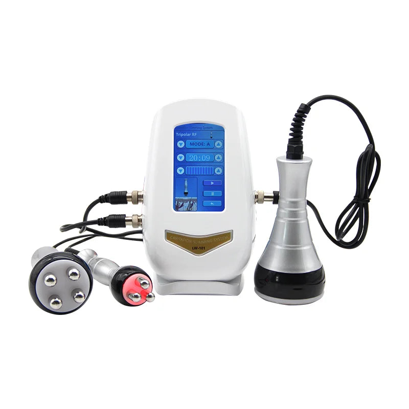 3 In 1 Beauty Body Slimming Massager Cavitation Machine Multi-Functional Device Face Body Tightening Lifting Spa Skincare Tool