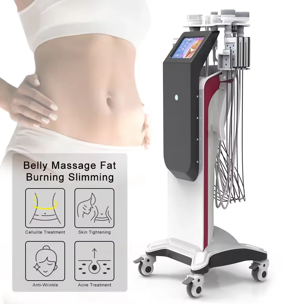 Professional Ultrasonic 10 in 1 40khz 80Khz Body Cavitation Machine with Rf Vacuum System Gslimmin Weight Loss