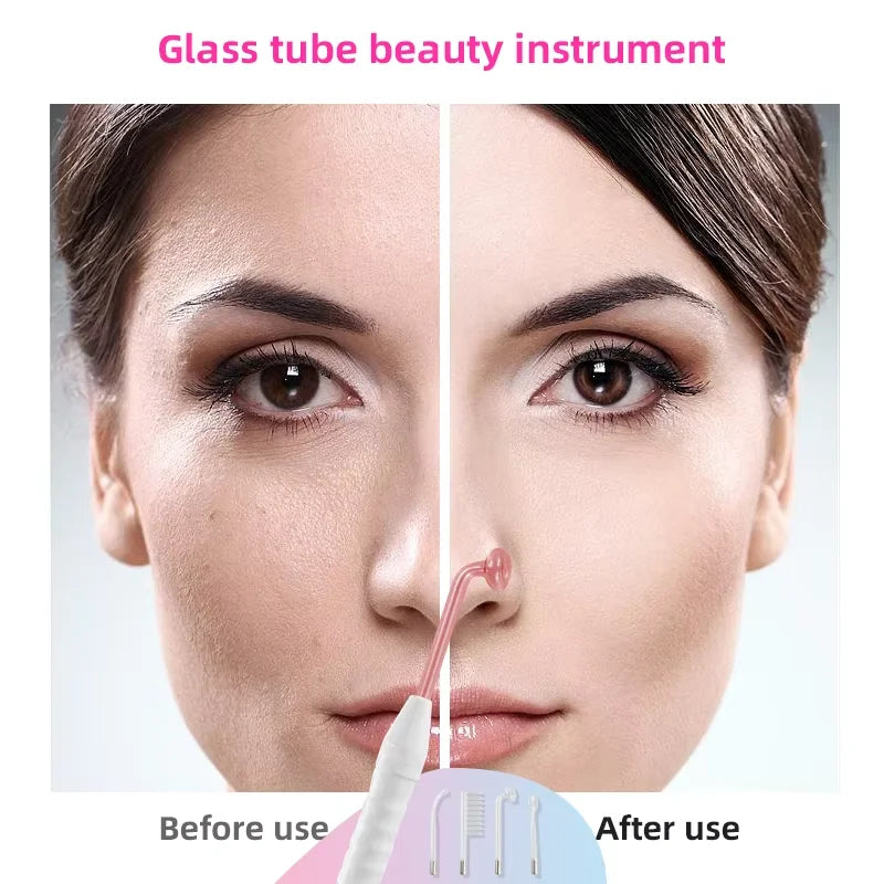 High Frequency Skin Therapy Wand Machine Portable Handheld for Acne Massage Skin Rejuvenation Tightening Wrinkle Reducing Tool