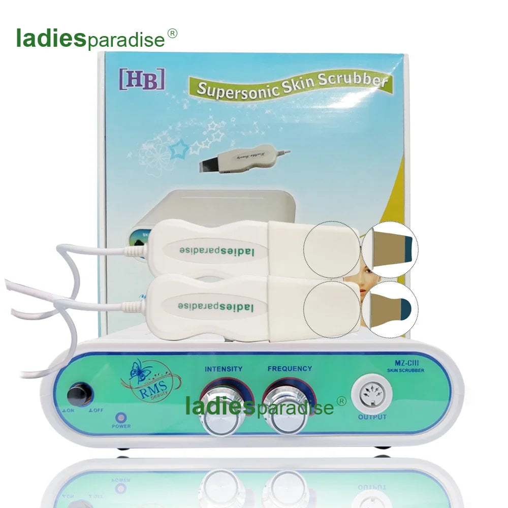 Ultrasonic Skin Scrubber Vibration Face Spatula Blackhead Remover Facial Scrubber Shovel Clean Cavitation Peeling Facial Lifting
