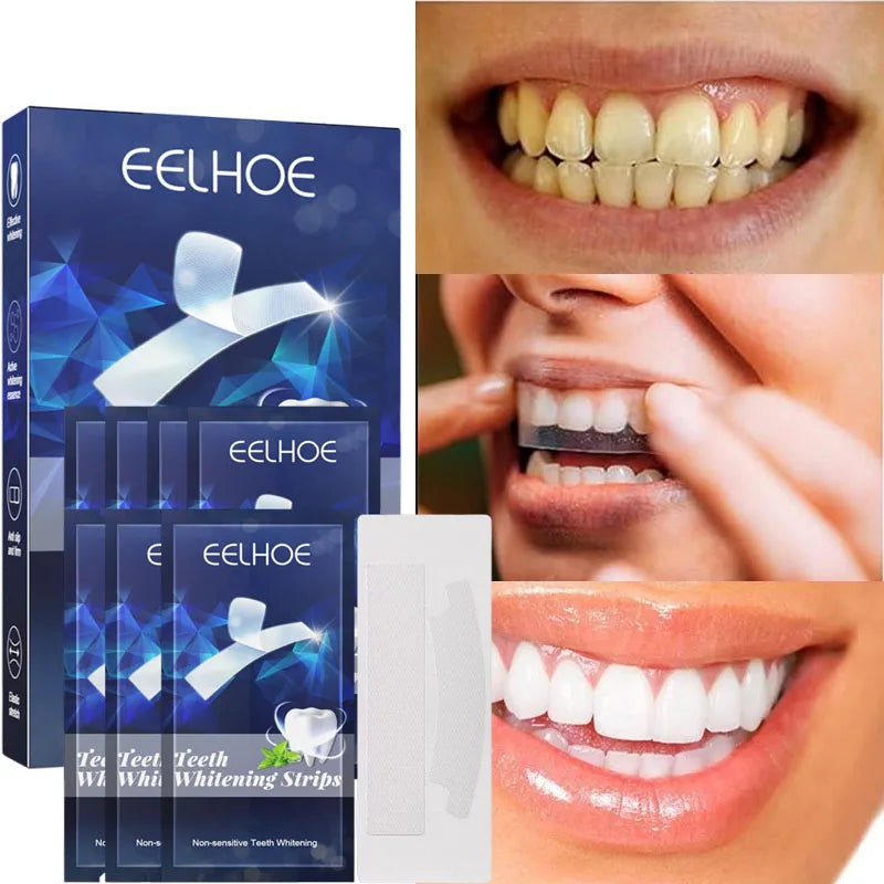 Teeth Whitening Stickers Mint White Teeth Gel Tooth Whitener Strips Teeth Yellow Smoke Stains Tea Stains Oral Hygiene Care