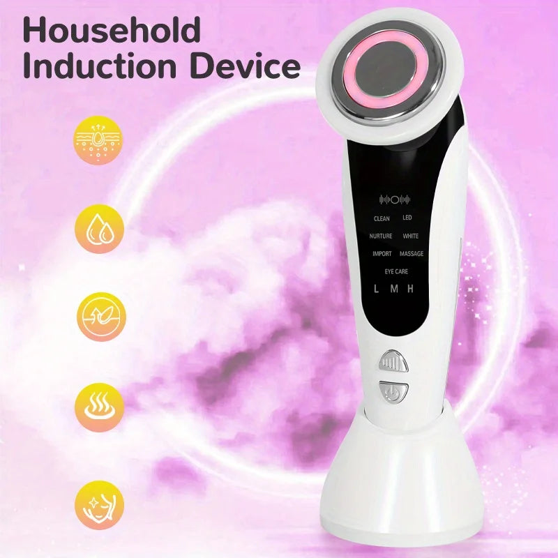 Handheld facial lifting and massage beauty device, electric V-face beauty device, facial, neck and eye beauty instrument, light-