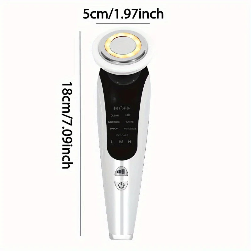 Handheld facial lifting and massage beauty device, electric V-face beauty device, facial, neck and eye beauty instrument, light-