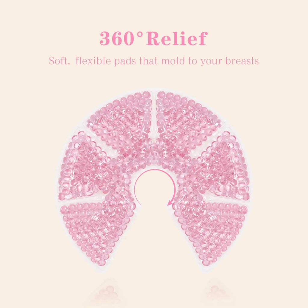 Breast Therapy Pad Hot Cold Breast Gel Bead Ice Packs Breast Cooling/Heat Pads Relief for Breastfeeding, Nursing Pain, Mastitis