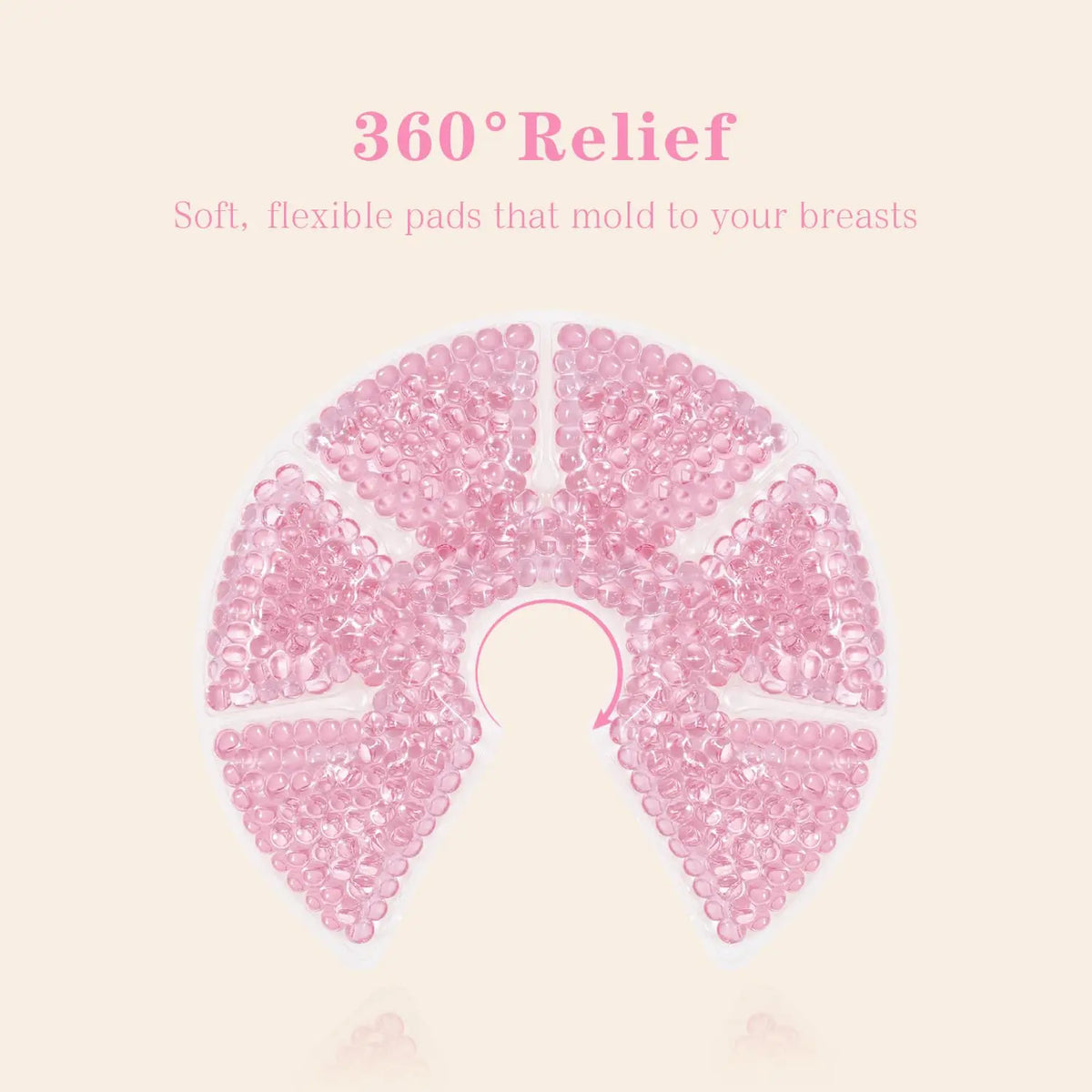 Breast Therapy Pad Hot Cold Breast Gel Bead Ice Packs Breast Cooling/Heat Pads Relief for Breastfeeding, Nursing Pain, Mastitis