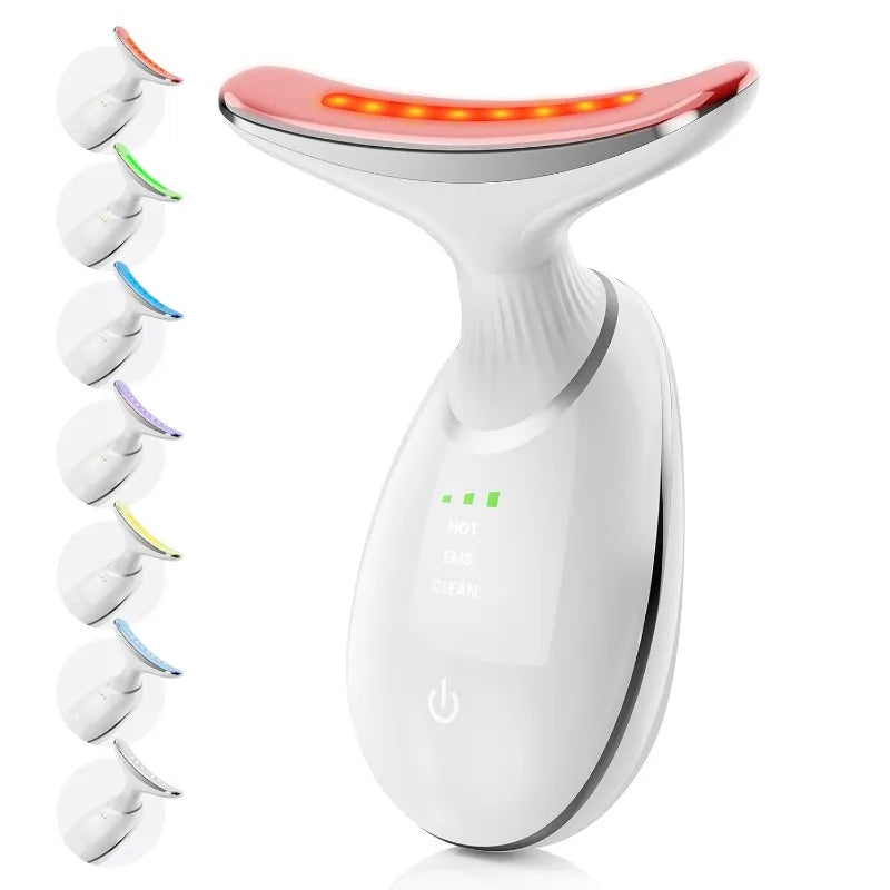 Handheld 7-color Facial Therapy Beauty Device with 3 Beauty Modes, USB Rechargeable Facial Wrinkle and Anti-aging Skin Care Tool