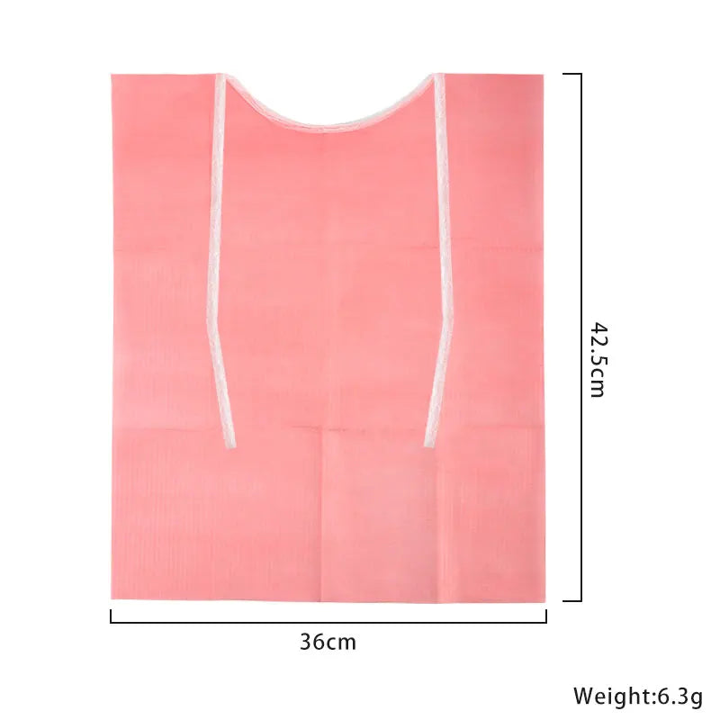 30 Pcs Disposable Dental Bibs with Ties Waterproof Sheets scarf Tattoo Cleaning Wipes Dental Clinic Tattoo Scarf Makeup Tool