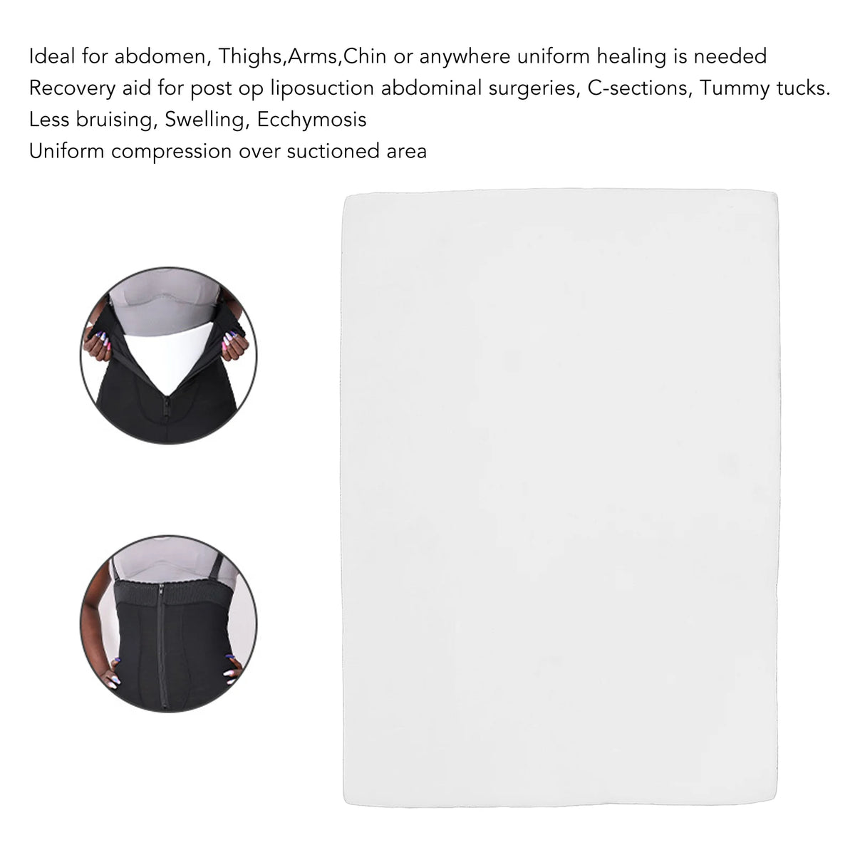 Post Surgery Board Lipo Foam Board Extra Thick Super Soft Post Surgery Liposuction Waist Belly Wrap Board For Arms Chin Abdomen