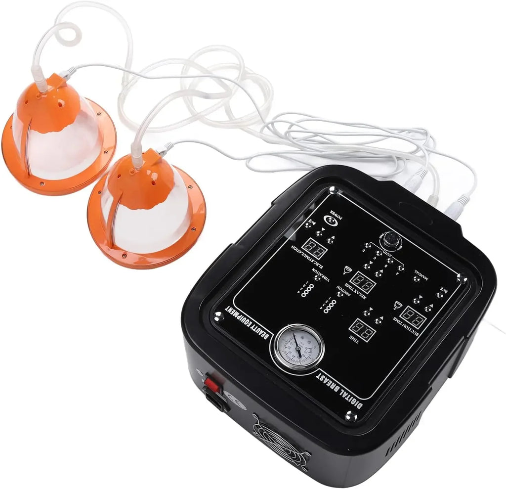 Vacuum Therapy Machine for Breast Enhancement and Butt Lift - 6 Cup Body Massager for Skin Tightening and Cellulite Reduction