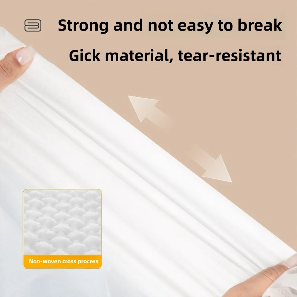 Non-woven Disposable Fitted Sheet with Elastic Bands Single Bed Disposable Bed Sheet Non Slip Disposable Sheet Bed Cover Hotel