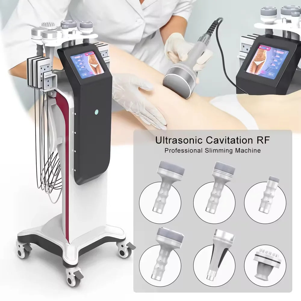 Professional Ultrasonic 10 in 1 40khz 80Khz Body Cavitation Machine with Rf Vacuum System Gslimmin Weight Loss