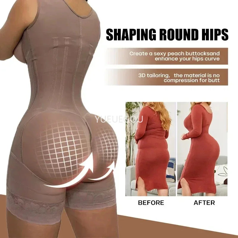 Colombian Fajas Postpartum High Compression Shaper Full Body Tummy Control & Butt Lift Girdle Breathable Slimming Underbust