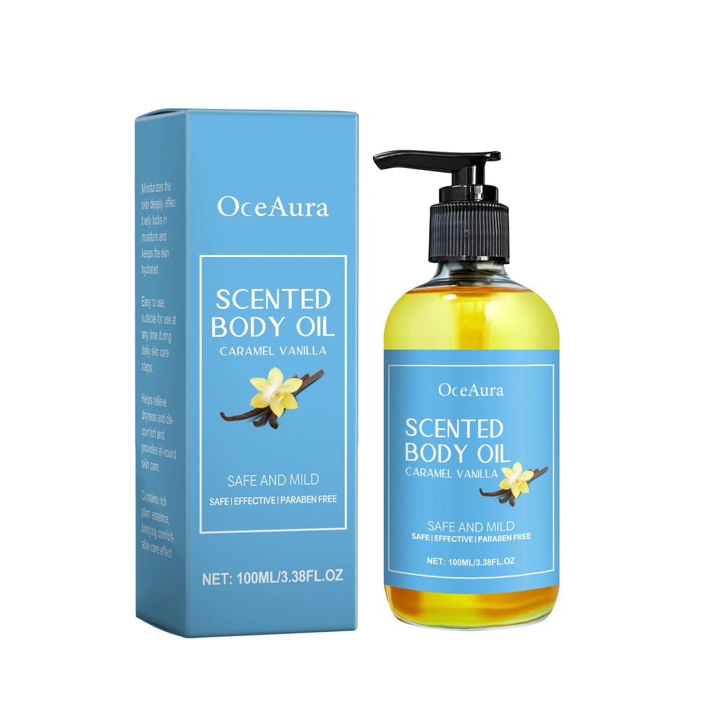 Caramel Vanilla Body Massage Oil Improve Moisturizing Relieve Stress Strengthen Nourishing Muscle Relaxing Body SPA Body Oils