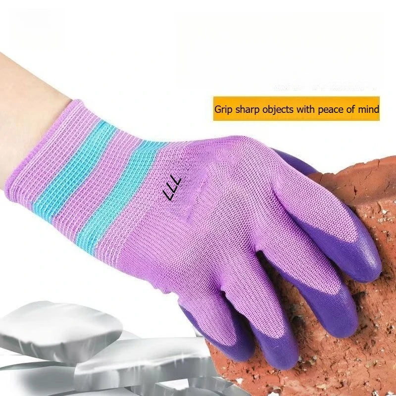 Comfortable To Wear Soft Textures Resilient Good Anti Slip Performance Nitrile Wear-resistant Series Gloves Safety Protection