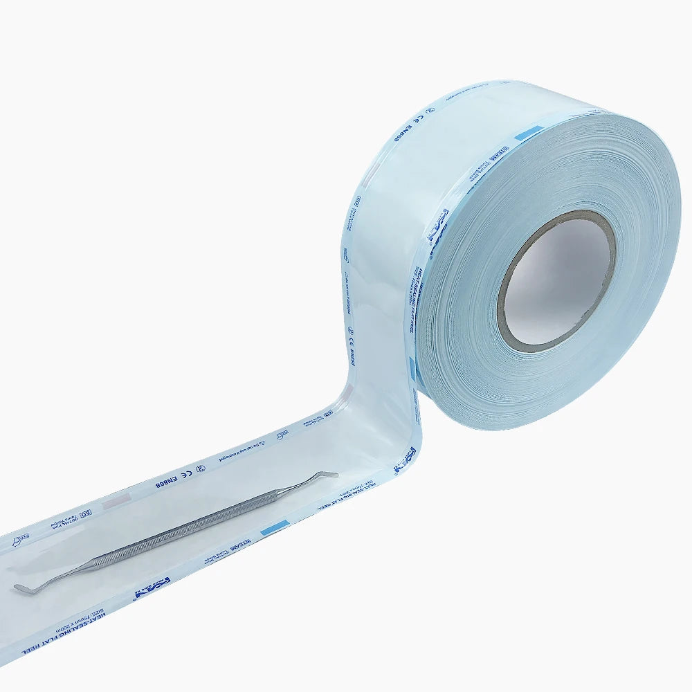 200M Dental Sterilization roll Bags to sterilize instrumental Disposable Autoclave Packing Bag For Sealing Machine Oral Product