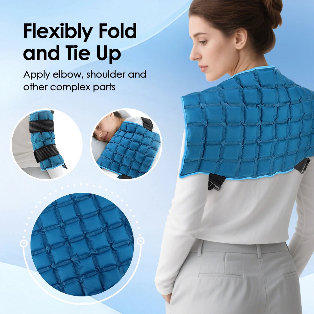 Reusable Large Ice Pack Wrap Hot Cold Compress Therapy Back Massage Pad Cooling Cushion For Knee Leg Neck Shoulder Muscle Strain