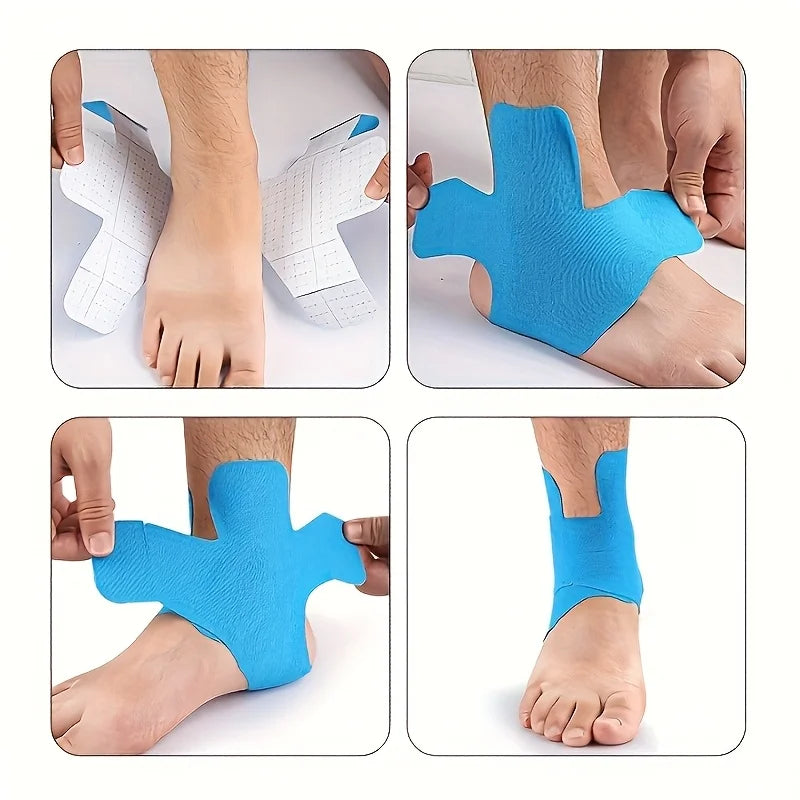 2pc Breathable Self-Adhesive Compression Wrap Bandage for Sports Injury Support - Elastic Support for Sprains,Muscle Strains