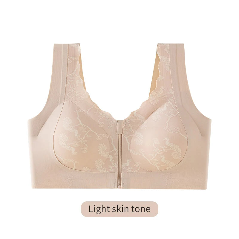 866 Post-Mastectomy Bra Front Zipper Wireless Comfortable Bra for Breast Cancer Surgery Recovery  Daily Wear New Style
