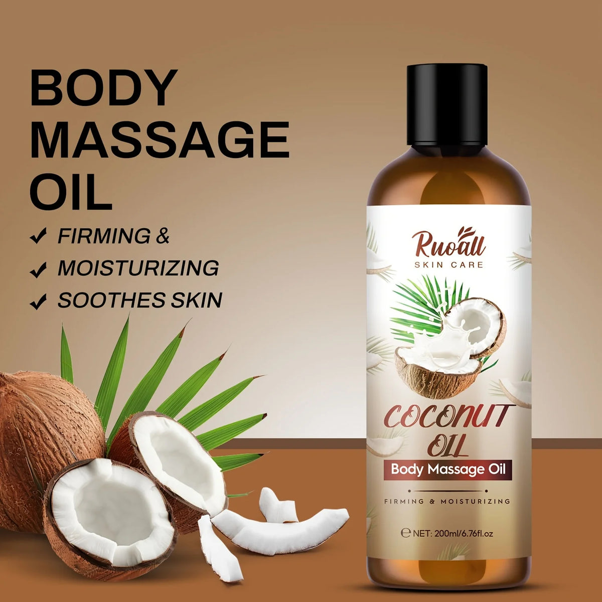 Coconut Oil Body Massage Essential oil, Rich in coconut oil extract essence, Can be used for body massage,long-lasting fragrance