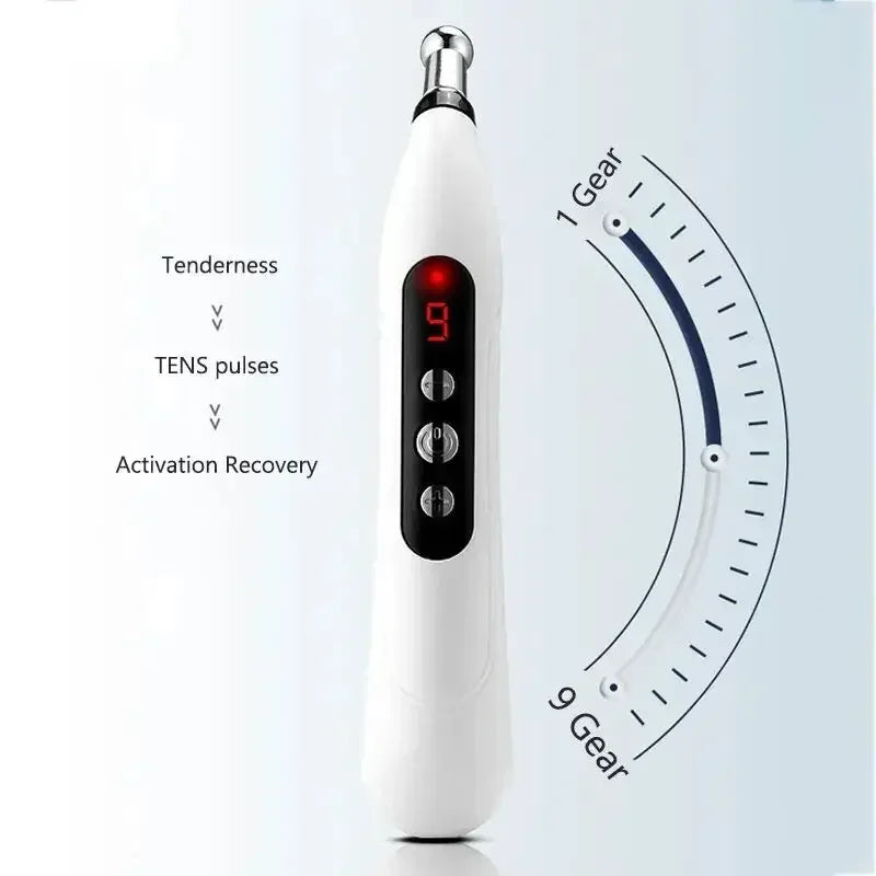 Portable Handheld High Frequency Skin Therapy Wand Machine for Acne Massage Skin Rejuvenation Tightening Wrinkle Reducing Tool