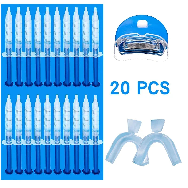 Home Use Teeth Whitening Kit Oral gels Tooth Whitener Bleaching White With 44% Peroxide whitening teeth gels dental brush