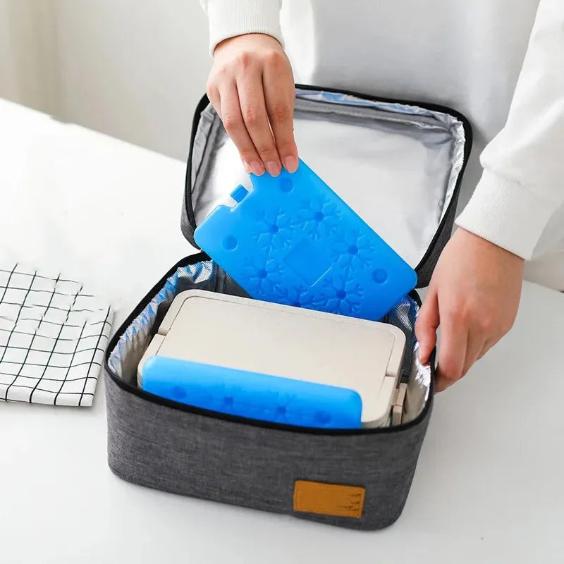 Ice Packs for Travel Ice Blocks for Picnic Travel Lunch Reusable Cool Cooler Pack Bag Fresh Food Storage Water Injection Box