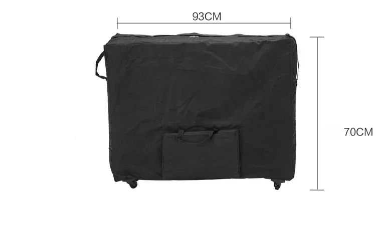 Waterproof Portable Massage Bed Storage Bag with Wheeled Travel Case Wear-Resistant Oxford Cloth Backpack with Folding Legs