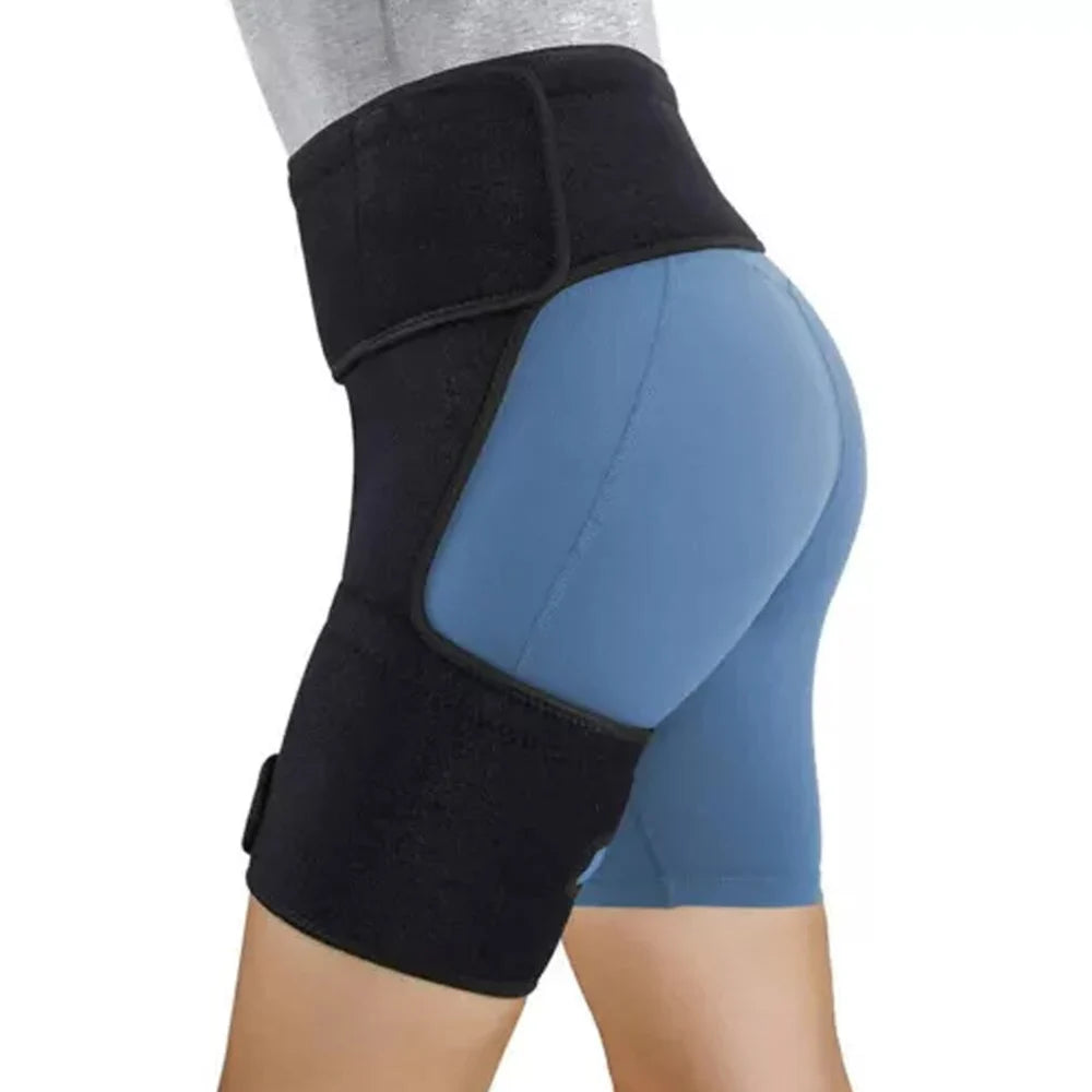Hip Brace Thigh Compression Sleeve, Hamstring & Groin Compression Support Wrap for Hip Pain Relief Sciatica Muscle Strains