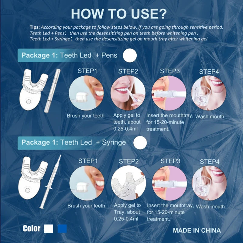 Teeth Light LED Blue Light Whitening Kit Teeth beauty Machine Utilizes Cold Light Technology Personal Dentals Treatments ﻿