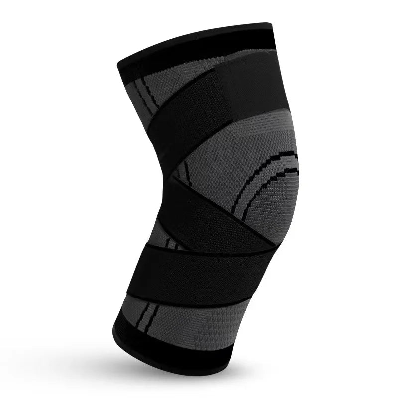 Compression strap wrapped knee pads for basketball, running, fitness, cycling, knitted sports, compression and breathability