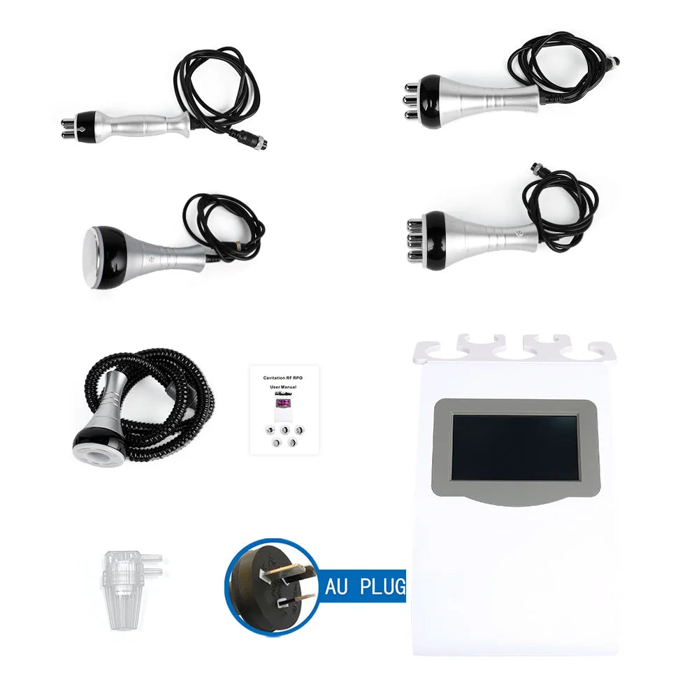 5 in 1 40K Ultrasonic Cavitation RF Vacuum Beauty Machine with Laser Pads for Skin Smoothing Body Shaping Home Salon Care Device