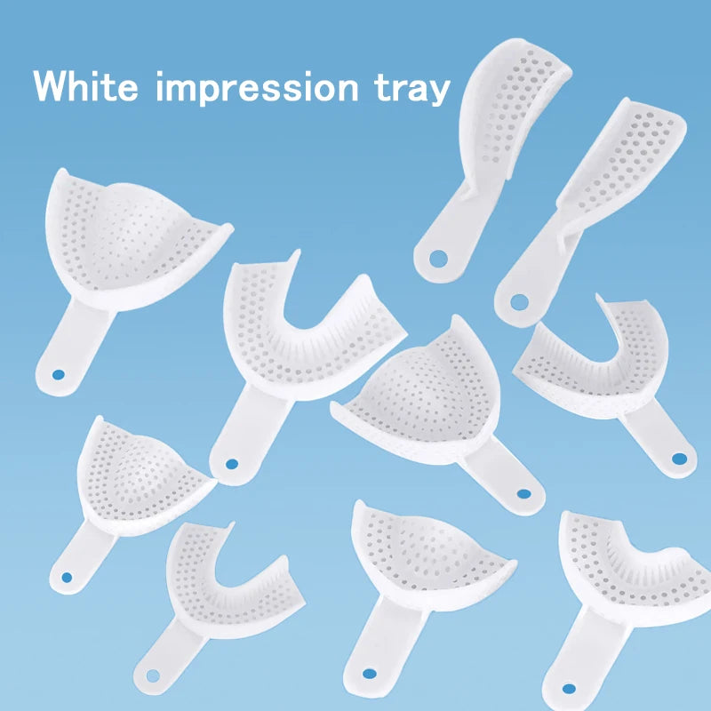 Dental Impression Plastic Trays Disposable Transparent Teeth Holder Dental Plastic Impression Tray Dentistry Lab Tools Material