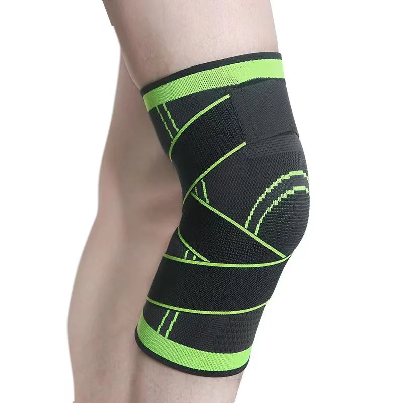 Compression strap wrapped knee pads for basketball, running, fitness, cycling, knitted sports, compression and breathability
