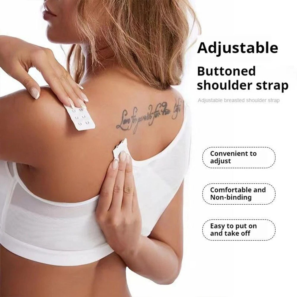Everyday Sports Bra For Women Post-operative Compression Bra Front Closure Bra Without Underwire Unlined Full Coverage Bra